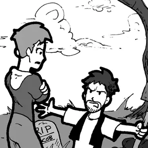 Comic: "Diggin a grave for himself"