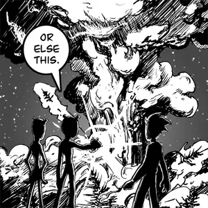 Comic: "Or else what?"