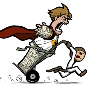 Comic: "Up and away"