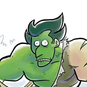 Comic: "Cloney likes being Hulk"