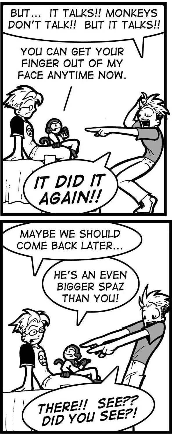 It’s a talking monkey