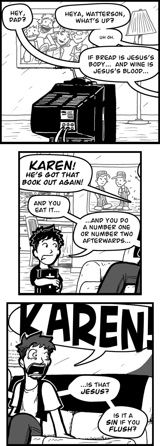 He’s got that book again!