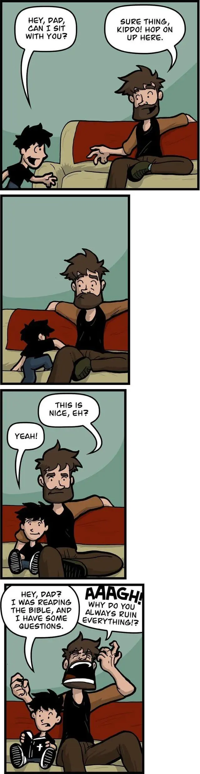 Father / son moment.