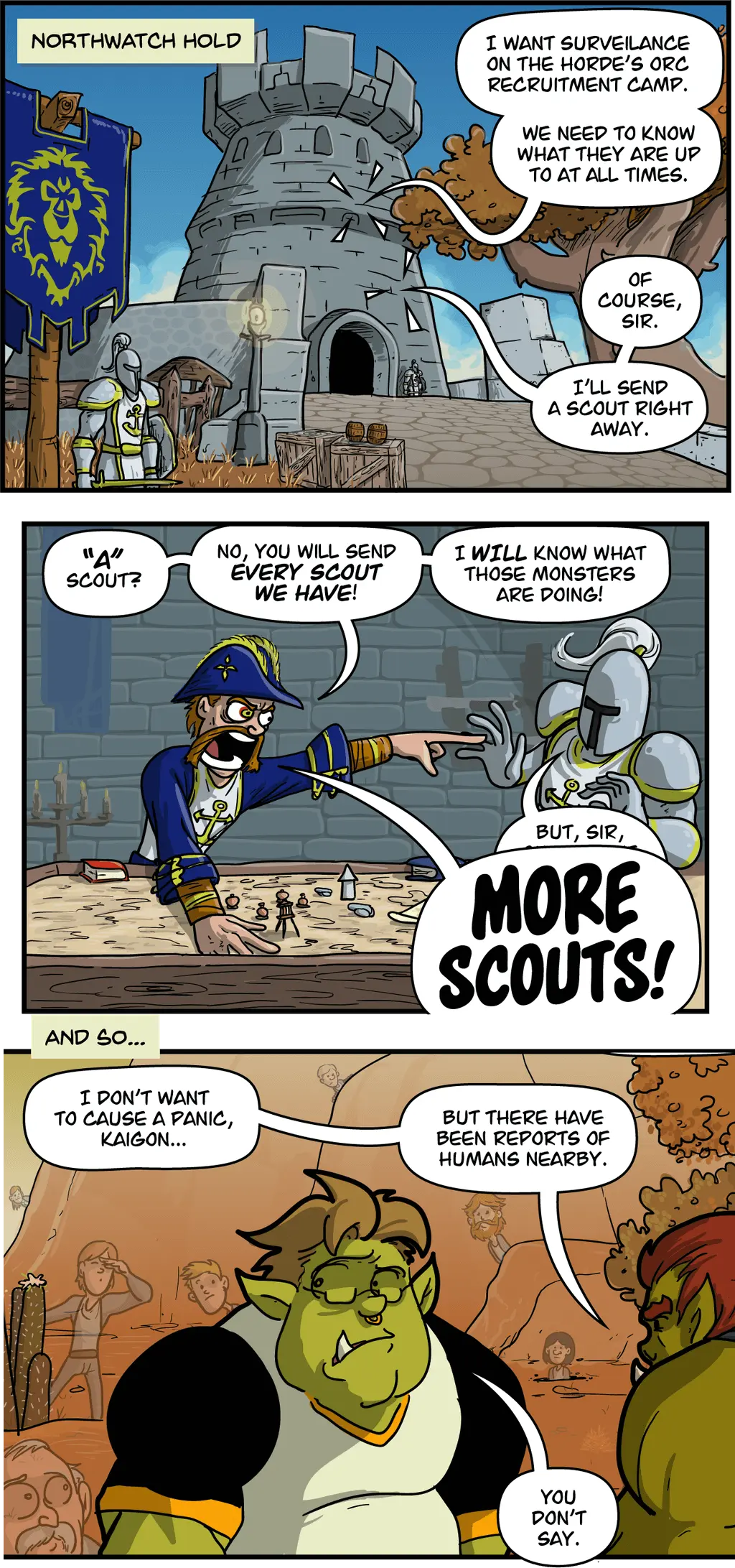 Comic: "More scouts!"