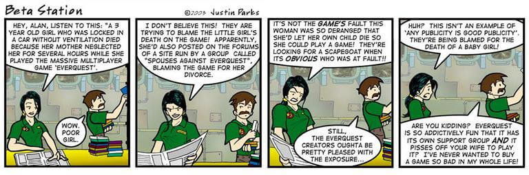 Comic: '[Beta Station] Lots of text' published on 2003-09-15T08:00:00.000Z by Justin Parks