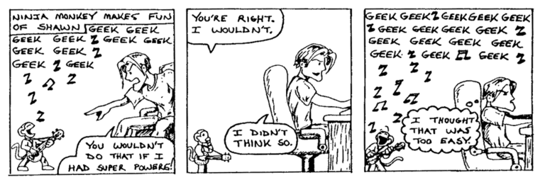 Comic: 'Easy Geek' published on 1997-06-05T08:00:00.000Z by Justin Parks