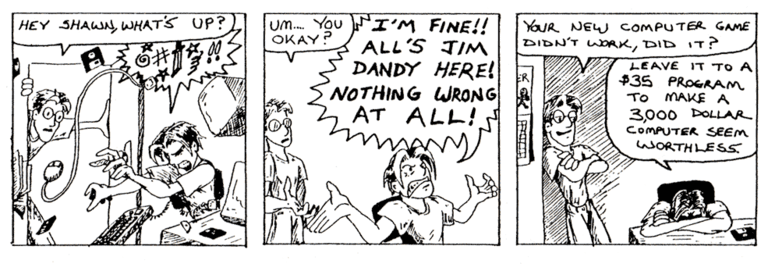 Comic: 'I’m fine' published on 1997-06-10T08:00:00.000Z by Justin Parks