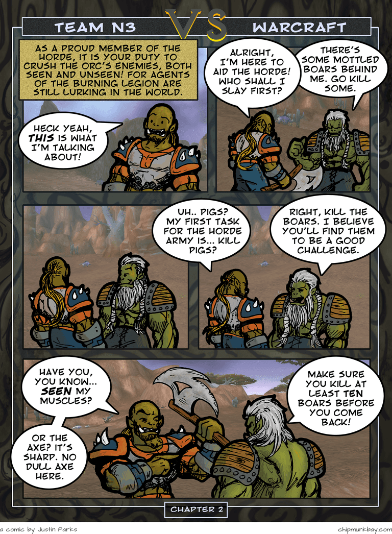 Comic: '[Team N3] WoW #2 – Heroic' published on 2005-05-18T05:06:03.000Z by Justin Parks
