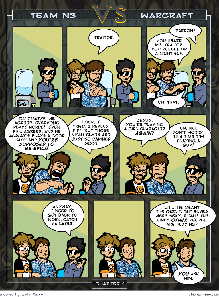 Comic: '[Team N3] WoW #4 – Sexy' published on 2005-05-30T05:09:40.000Z by Justin Parks